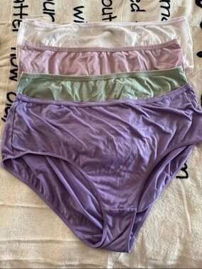 4-Pack Pastel High-Waist Cotton Blend Briefs